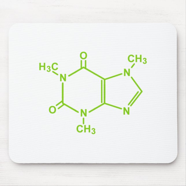 Caffeine Molecule Mouse Pad (Front)