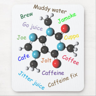 Caffeine molecule mouse pad