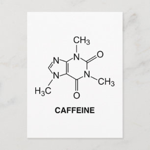 Caffeine Molecule Postcard