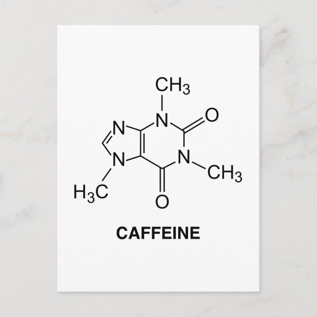 Caffeine Molecule Postcard (Front)