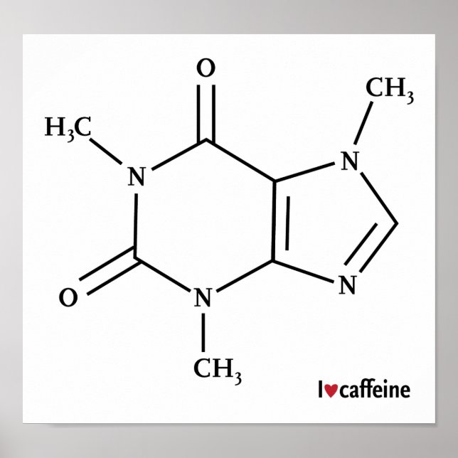 Caffeine molecule Poster (Front)