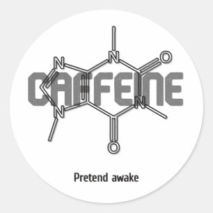 Caffeine Molecule Sticker