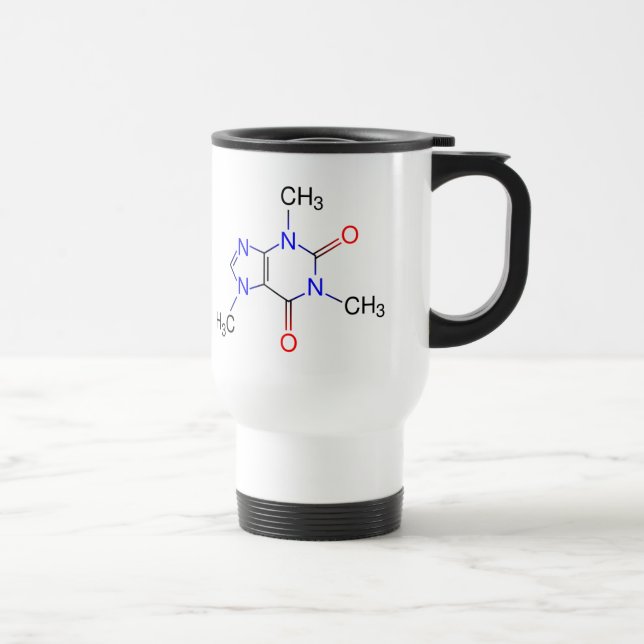 Caffeine Molecule Thermal Mug (Right)