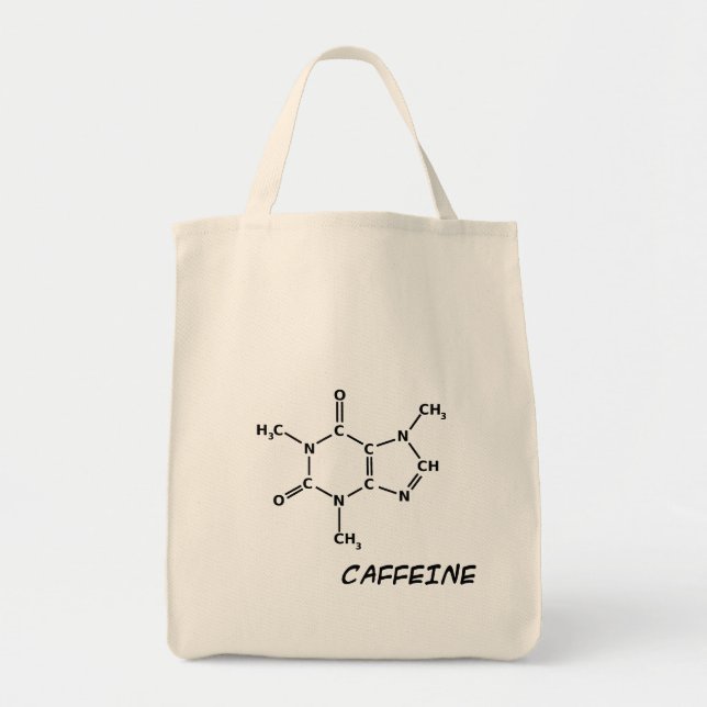 Caffeine Molecule Tote Bag (Front)