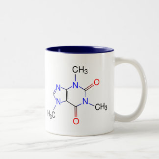 Caffeine Molecule Two-Tone Coffee Mug