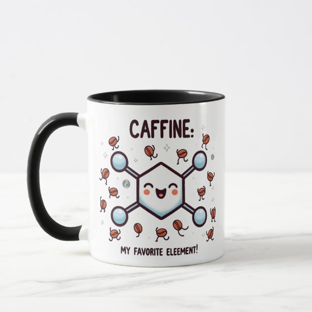 Caffeine: My Favourite Element! Mug (Left)