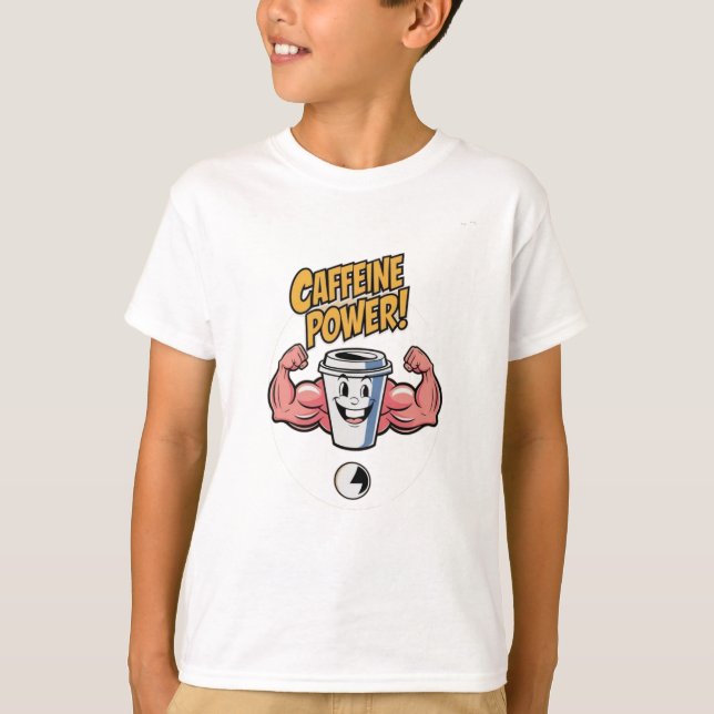 "Caffeine Power Flex - T-shirt pour enfants" (Devant)