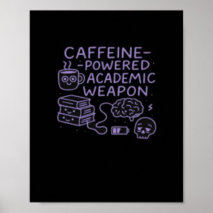 Caffeine-Powered Academic Weapon Classic Poster