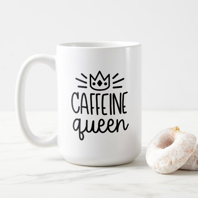 Caffeine Queen 15oz Mug (With Donut)
