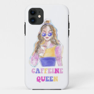 Caffeine queen coffee lover  iPhone 11 case