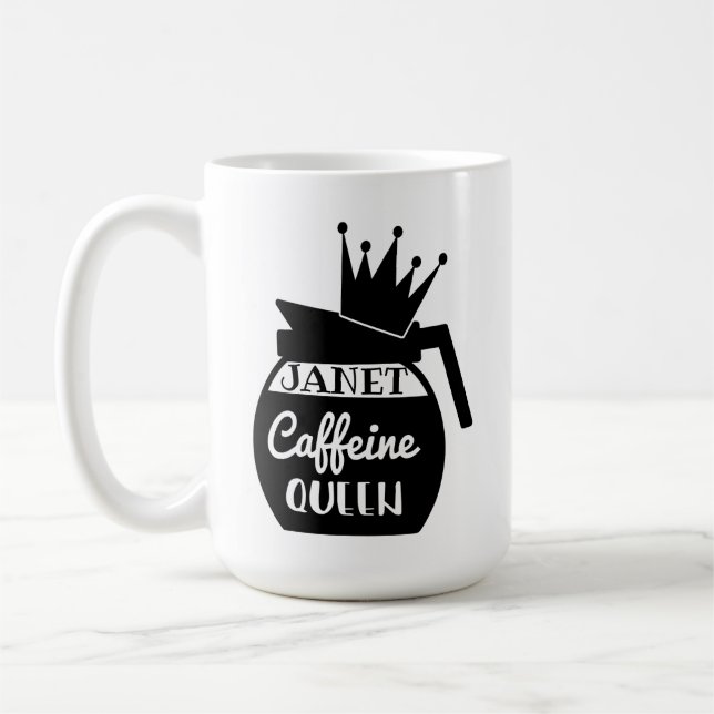 Caffeine QUEEN Coffee Pot Mug (Left)