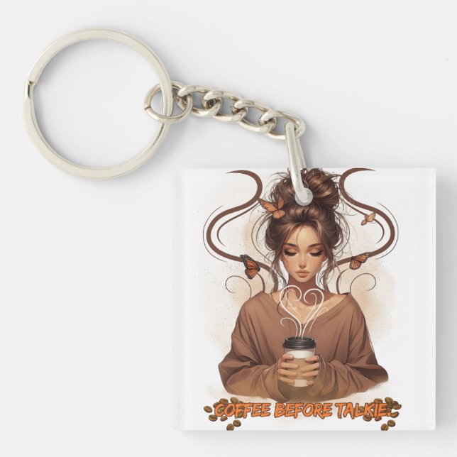 Caffeine Queen Keychain (Front)