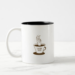 Caffeine Queen Two-Tone Coffee Mug