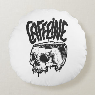 Caffeine Round Pillow