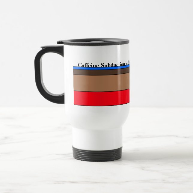 Caffeine Subduction in Progress Travel Mug (Left)