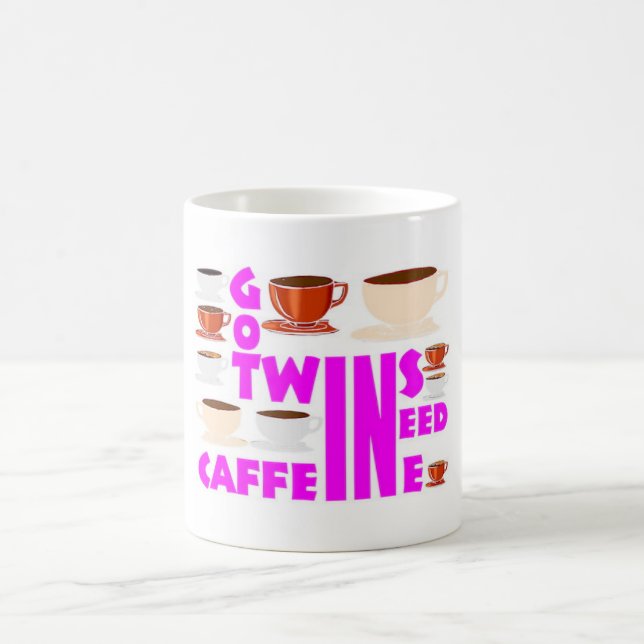 Caffeine twins for mother of double trouble coffee mug (Center)