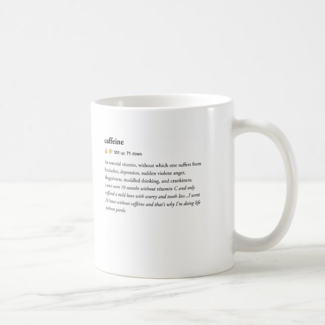 caffeine - Urban Dictionary mug (Right)