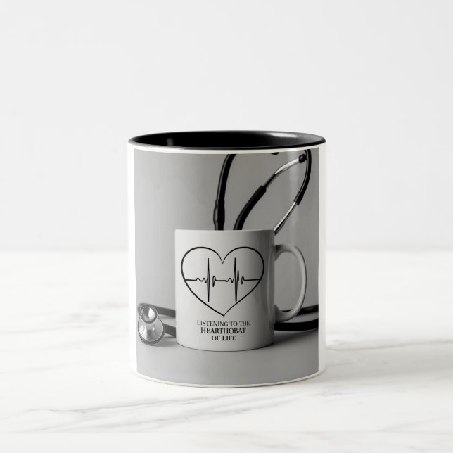Caffeine with a Heartbeat: Stethoscope Mug (Center)