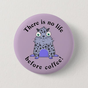 Caffelotta cryptokitty wants coffee 2 inch round button