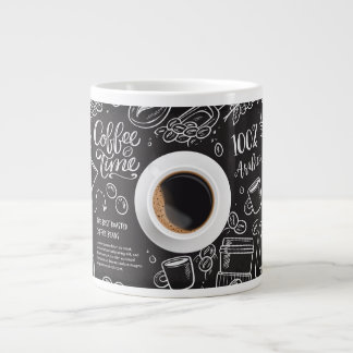 "Caffine Chronicles: Artisanal Ceramic Mug" Large Coffee Mug