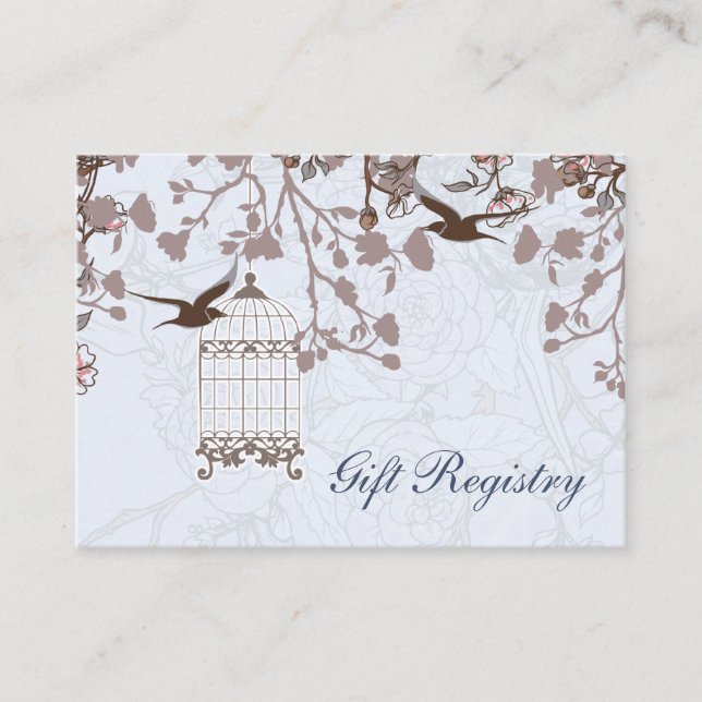 cage d'oiseau rose, inséparables Carte Cadeau (Devant)