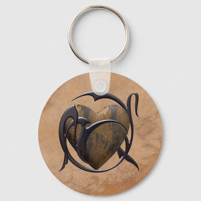 Caged Heart Keychain (Front)