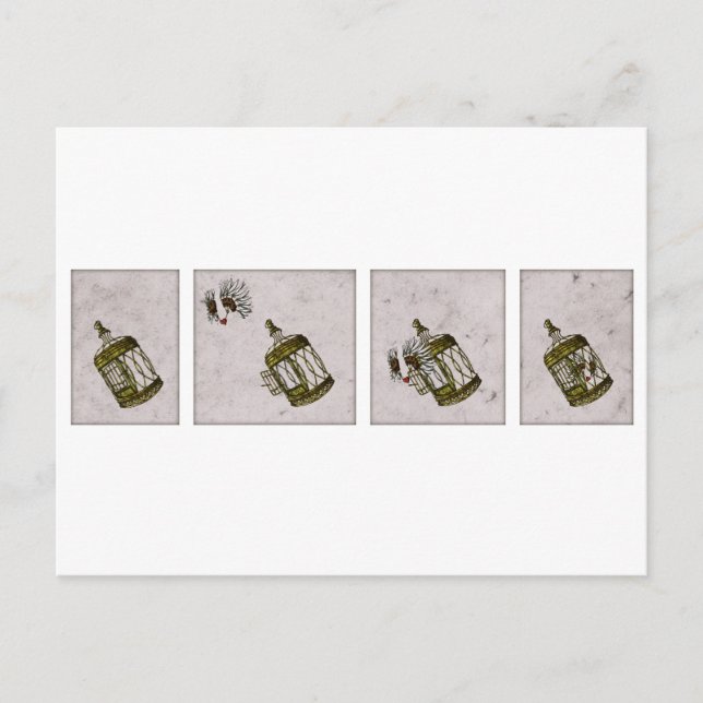 Caged Heart Postcard (Front)