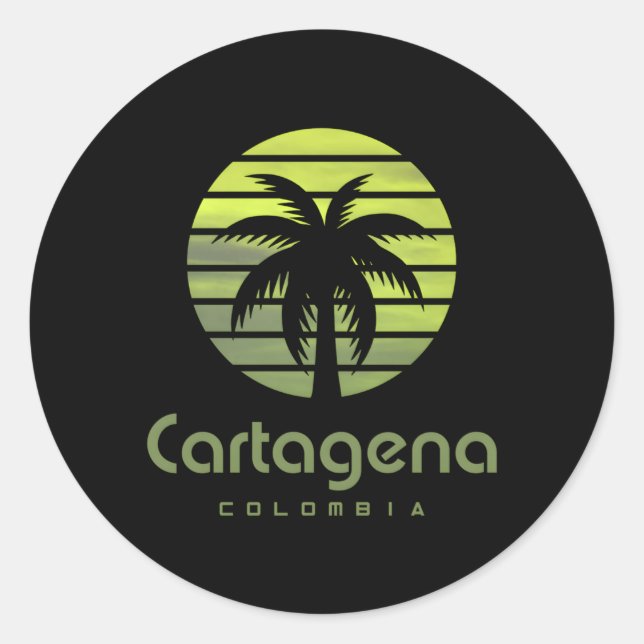 Cagena Colombia Classic Round Sticker (Front)