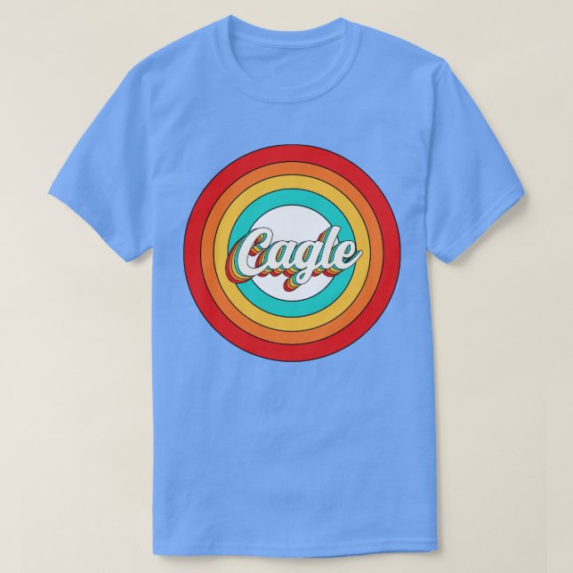 Cagle Name Shirt Vintage Cagle Circle (Design Front)