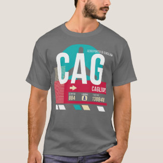 Cagliari Italy CAG Airport Code Baggage Tag T-Shirt
