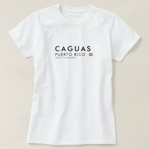 Caguas Puerto Rico T-Shirt Coordinates Tee