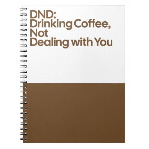 Cahier à boire du café DND