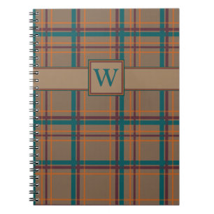 Cahier à carreaux chic d'automne