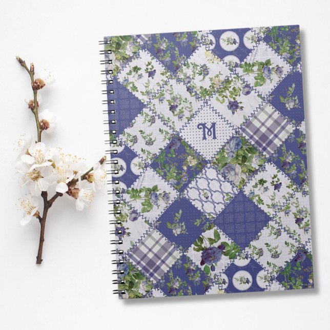 Cahier à monogramme de courtepointure patchwork vi (Créateur téléchargé)
