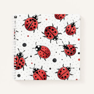 Cahier à motif joli coccinelle