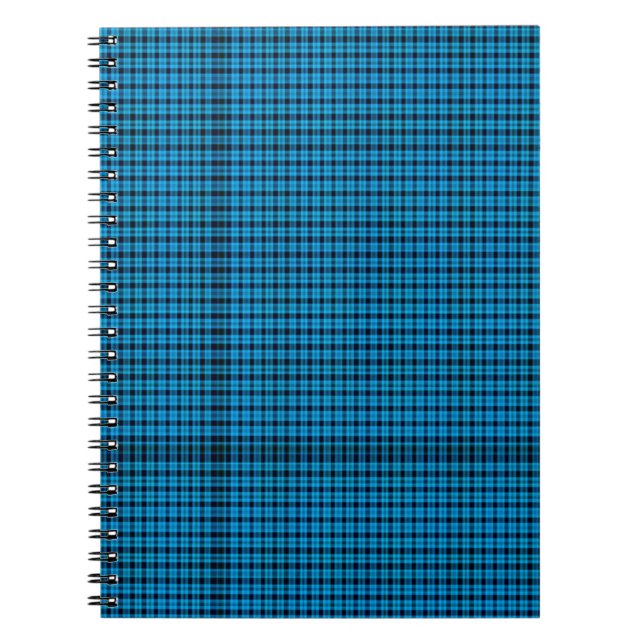 Cahier à motifs carreaux turquoise (Quatre-vingt p (Devant)