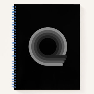 Cahier à papier millimétré relié avec logo QBD