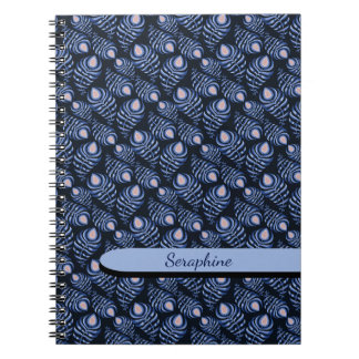 Cahier à plumes de paon bohème