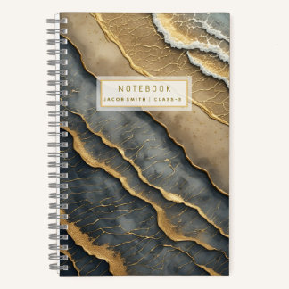 Cahier à reliure spirale à couverture souple nom p