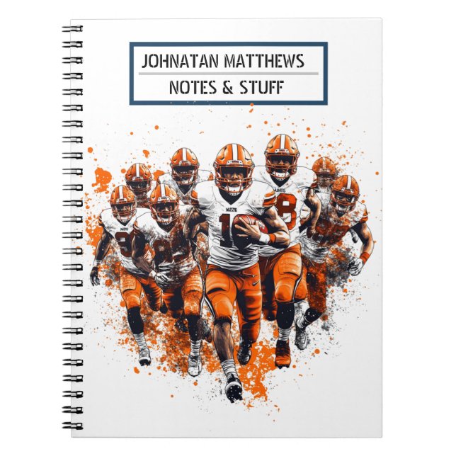 Cahier à reliure spirale avec photo de football po (Devant)