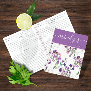 Cahier à reliure spirale de recette personnalisé