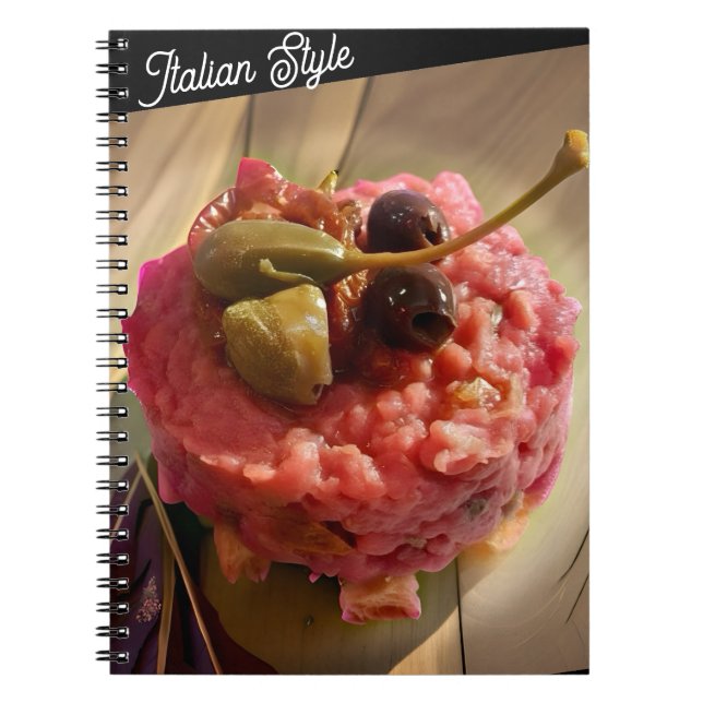 Cahier à reliure spirale de style italien – Photo  (Devant)