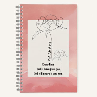 Cahier à reliure spirale Esaïe 61:3 