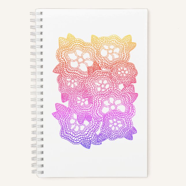Cahier à reliure spirale FLORAL KNIT 5.5x8.5 (Recto)