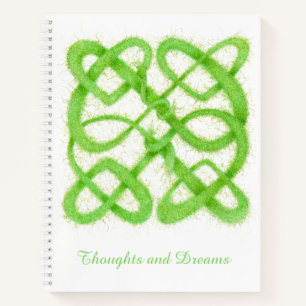 Cahier à reliure spirale GREEN CELTIC KNOT 21,59x2