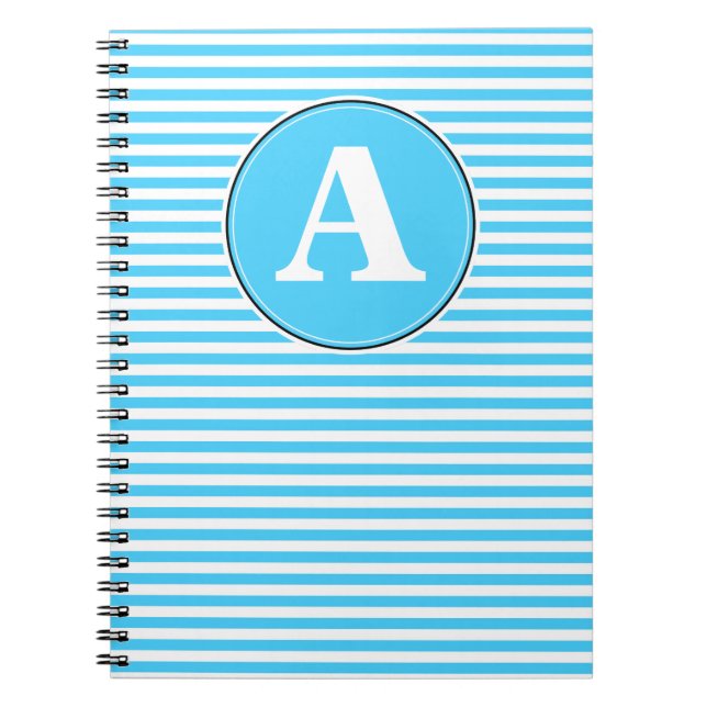 Cahier à reliure spirale, modèle de monogramme per (Devant)