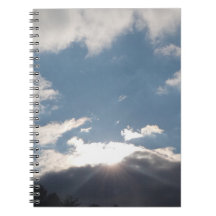 Cahier à reliure spirale Photo de soleil à travers