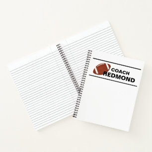 Cahier à reliure spirale pour entraîneur de footba