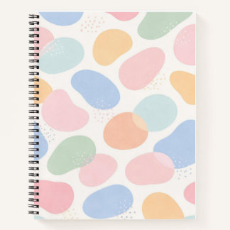 Cahier à spirale à formes abstraites pastel