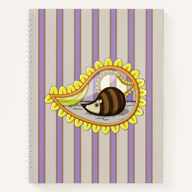 Cahier à spirale Chrissy le hérisson canard (Devant)
